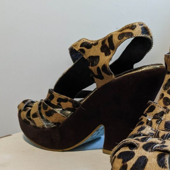 Platform Pony Hair Sandals - Picture 5 of 5